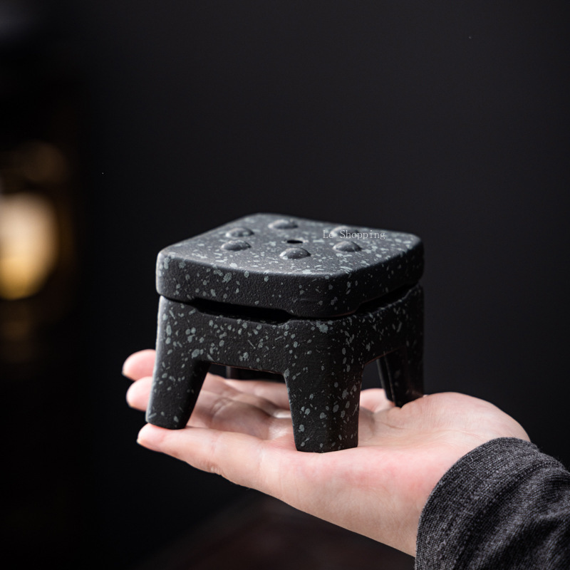 Zen Candle Supplies - Pembakar Dupa Keramik Bluestone/Retro Square untuk