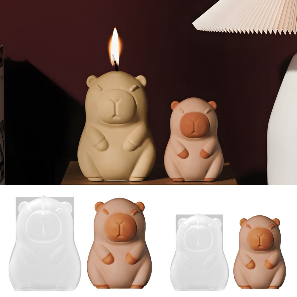 Candle Supplies Storage - Cetakan Silikon Lilin Aroma Kapibara Berdiri