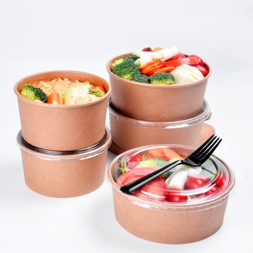 Kraft Paper Box - 20 Buah Mangkuk Kertas Kraft Anti