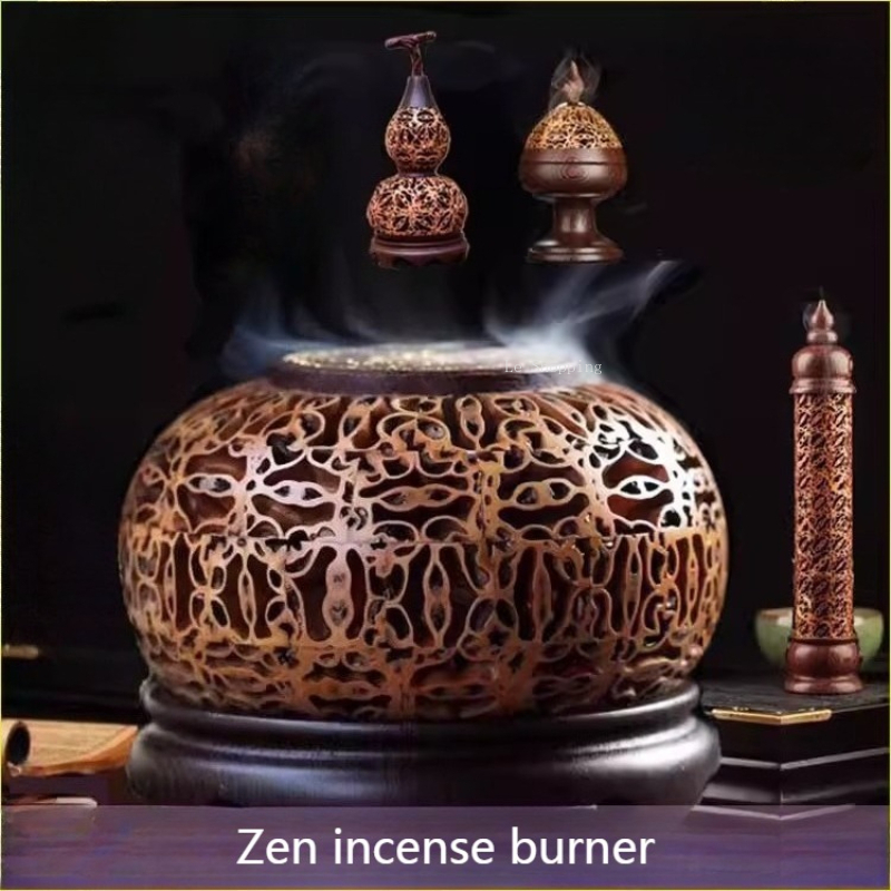 Zen Candle Supplies - Pembakar Dupa Kayu Berongga Kreatif Bentuk