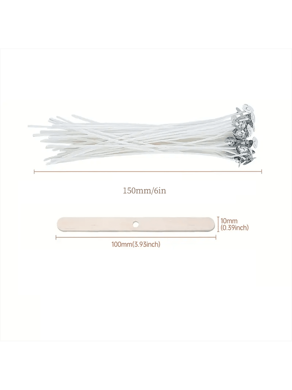 100 buah sumbu lilin katun 15c - Cotton Wick 6 Inch ulasan dan harga