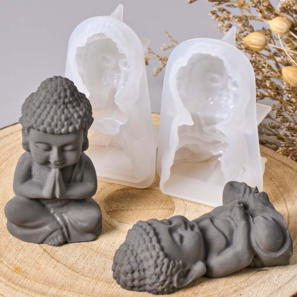 Cetakan Lilin Silikon Buddha 3 - Zen Candle Supplies ulasan dan harga