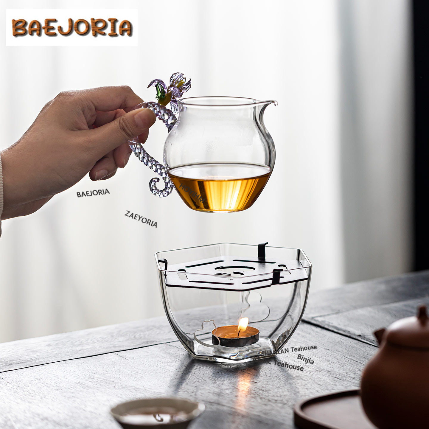Pemanas Teh Kaca Bentuk Labu H - Candle Holder Supplies ulasan dan harga